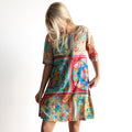 Contemporary Shift Dress - Foulard Fleurs - 61058