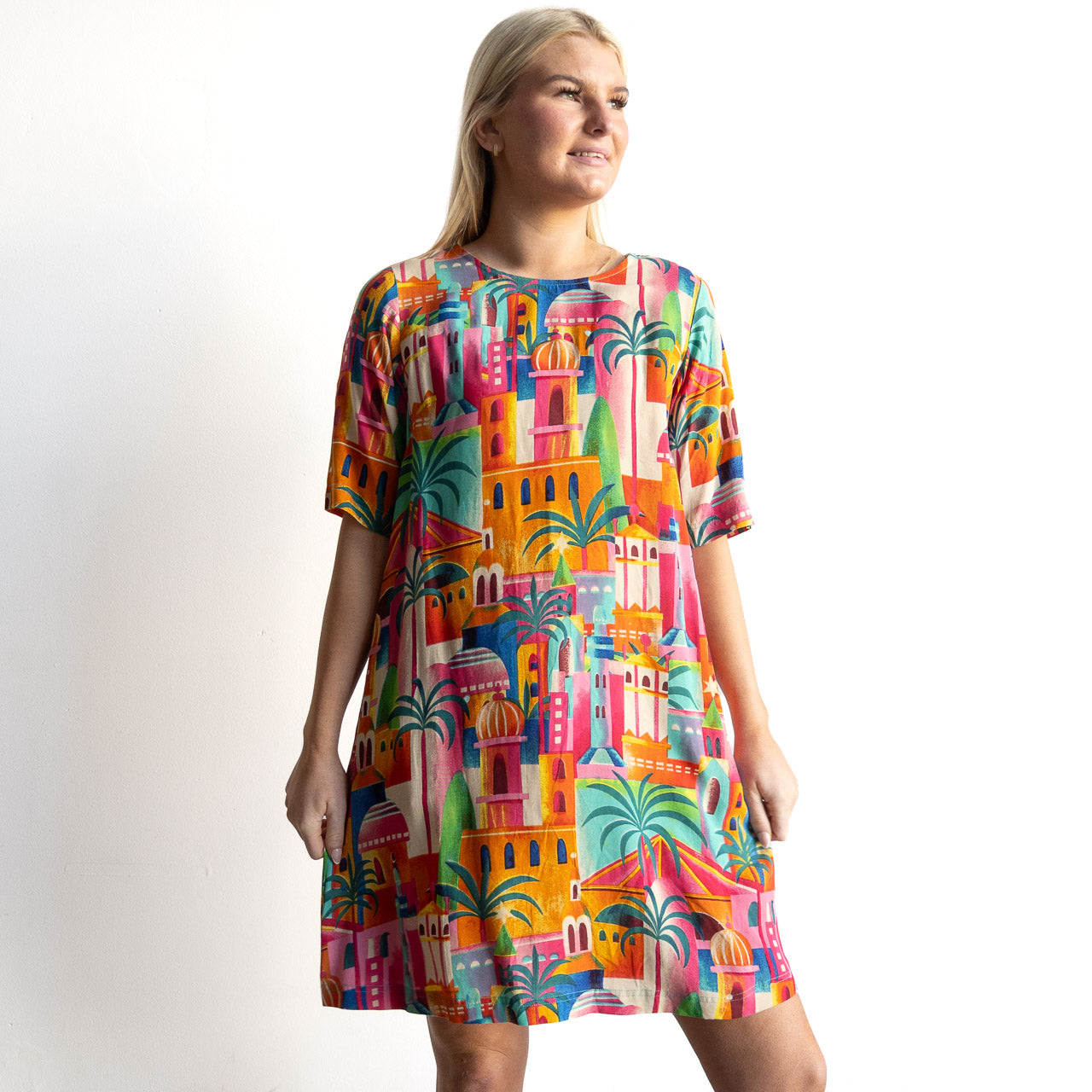 Contemporary Shift Dress - Moorish - 21878