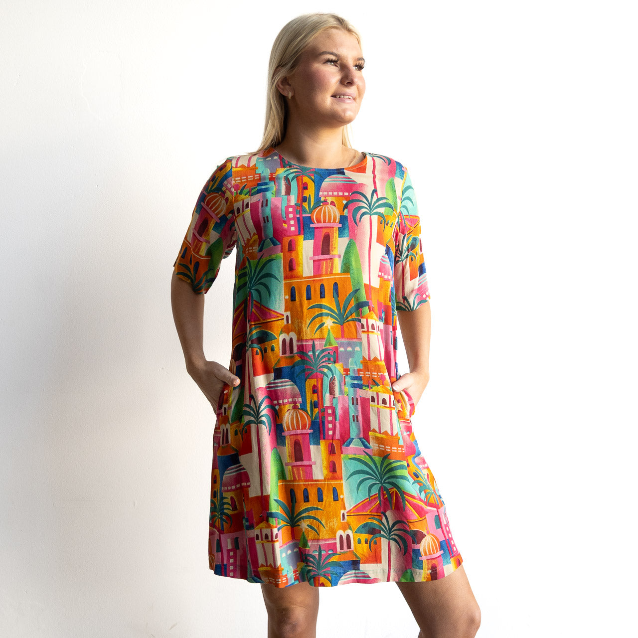 Contemporary Shift Dress - Moorish - 21878