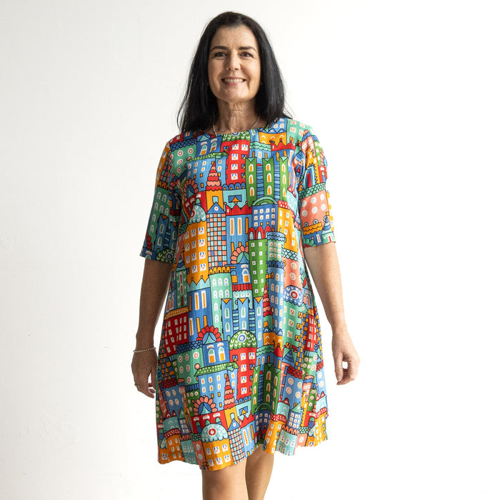 Contemporary Shift Dress by Orientique Australia - City - 20149C