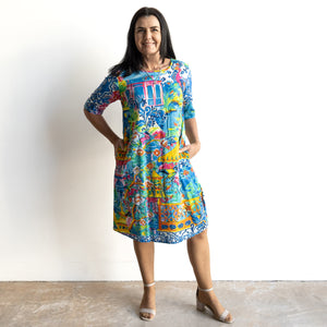 Contemporary Shift Dress by Orientique Australia - Okayama - 40189