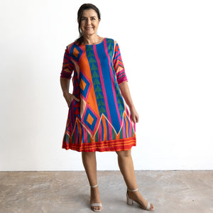 Contemporary Shift Dress by Orientique Australia - Jacuma - 20127