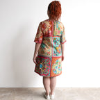Contemporary Shift Dress - Foulard Fleurs - 61058