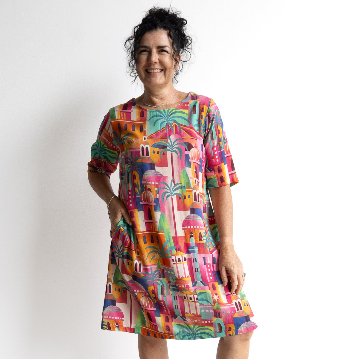 Contemporary Shift Dress - Moorish - 21878