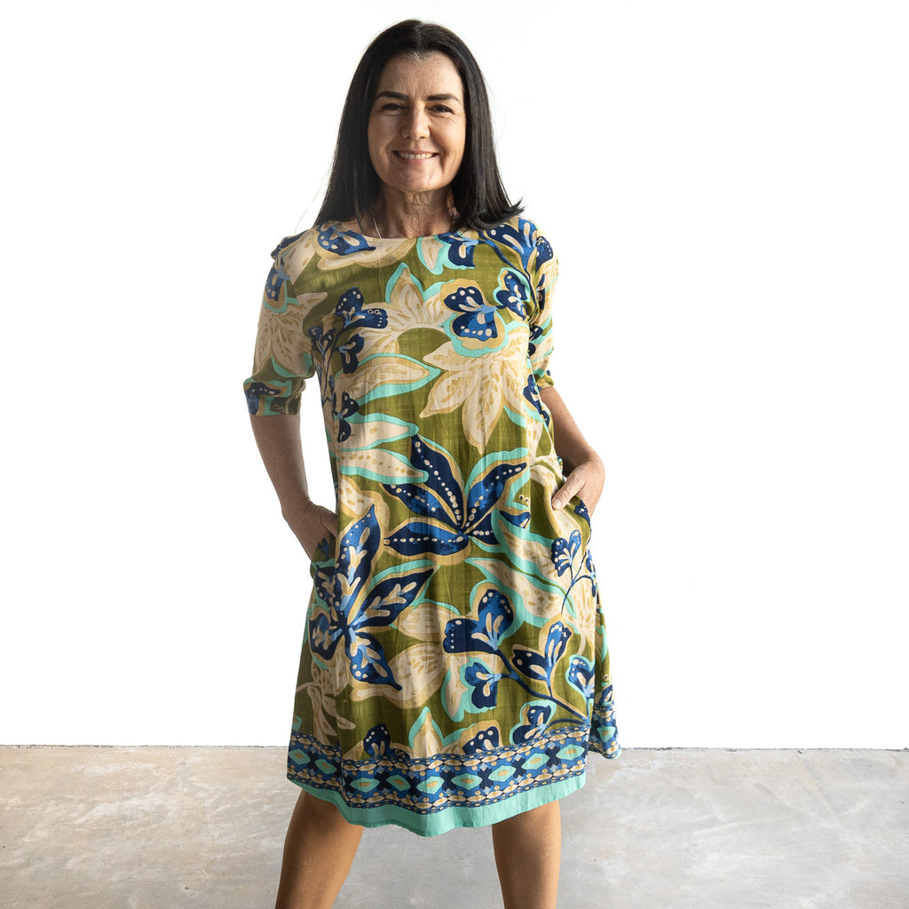 Contemporary Shift Dress by Orientique Australia - Playa Brava - 81341