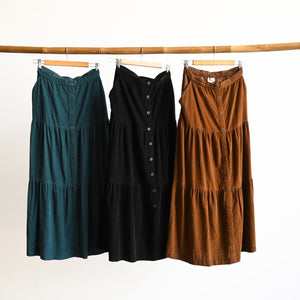 Corduroy Layer Maxi Skirt by Orientique Australia - 2565