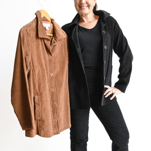Corduroy Shirt Jacket by Orientique Australia - 22909