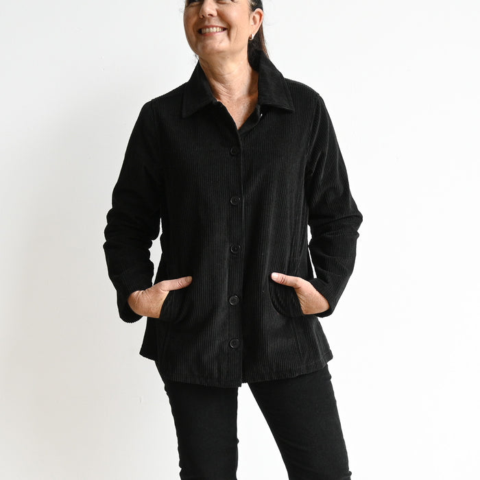 Cotton Corduroy Shirt Jacket by Orientique Australia - 23017