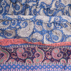 Gathered Cotton Maxi Dress - Cornflower Paisley