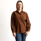Cotton Corduroy Button-Through Shirt by Orientique - 23148