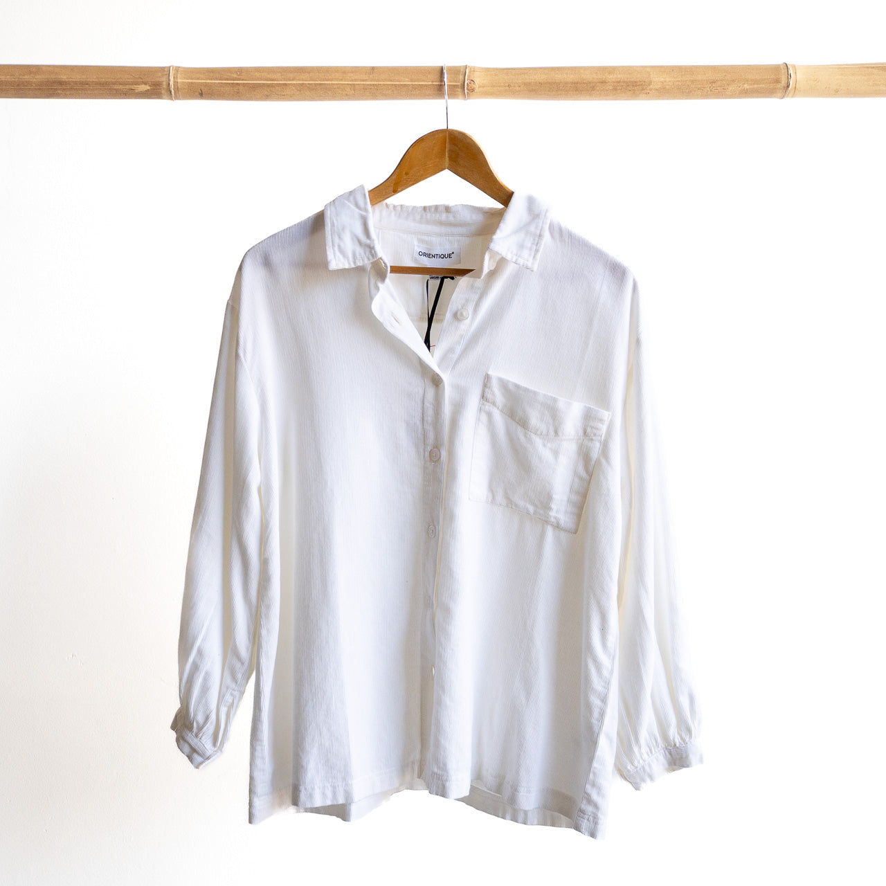Cotton Corduroy Button-Through Shirt by Orientique - 23148