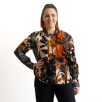 Cotton Corduroy Button-Through Shirt by Orientique - Dagomba - 32465