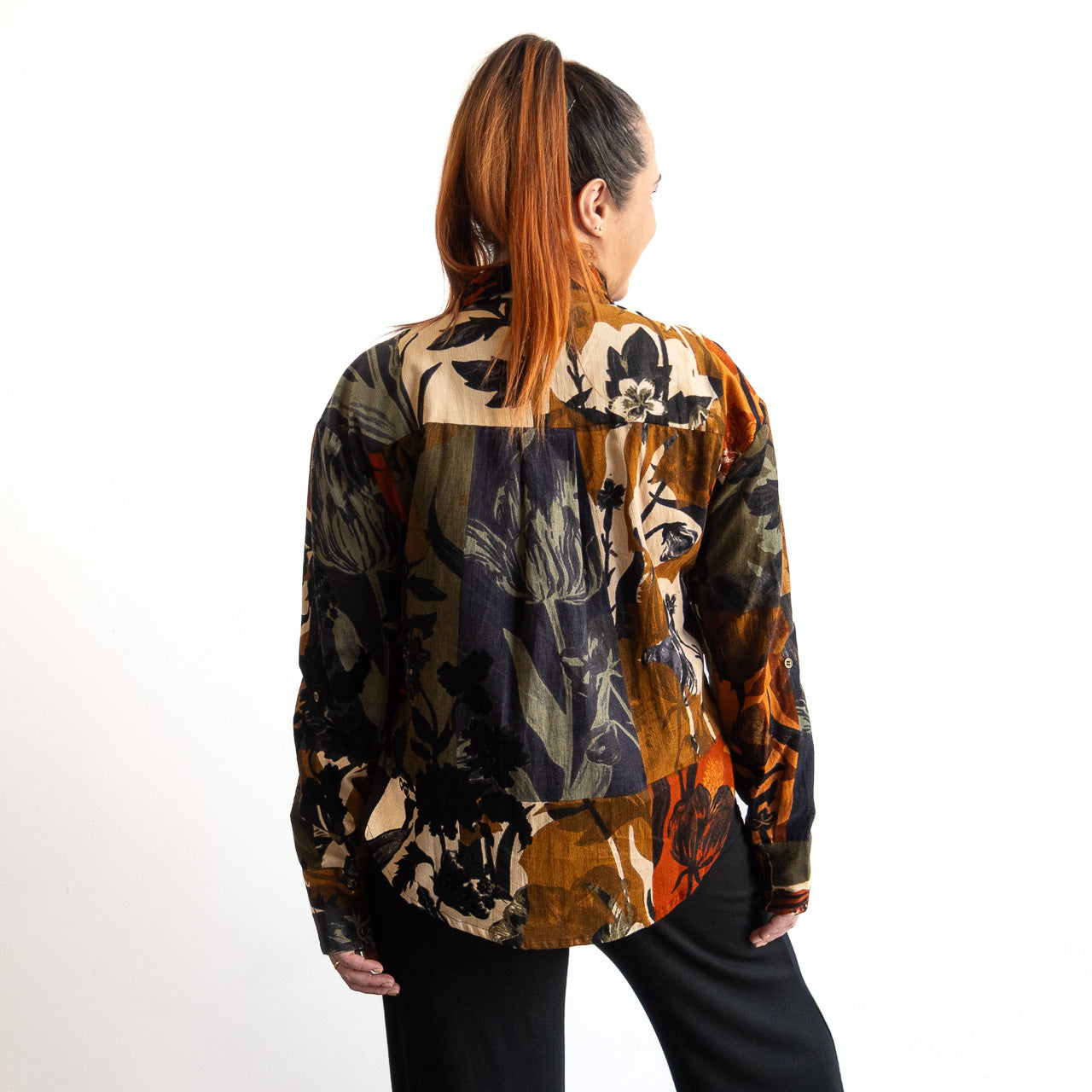 Cotton Corduroy Button-Through Shirt by Orientique - Dagomba - 32465