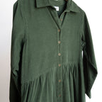 Cotton Corduroy Midi Shirt Dress by Orientique - 21484