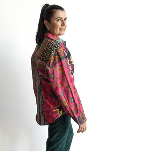 Cotton Corduroy Oversize Shirt Blouse by Orientique Australia - Flora - 72535