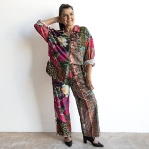 Cotton Corduroy Oversize Shirt Blouse by Orientique Australia - Flora - 72535