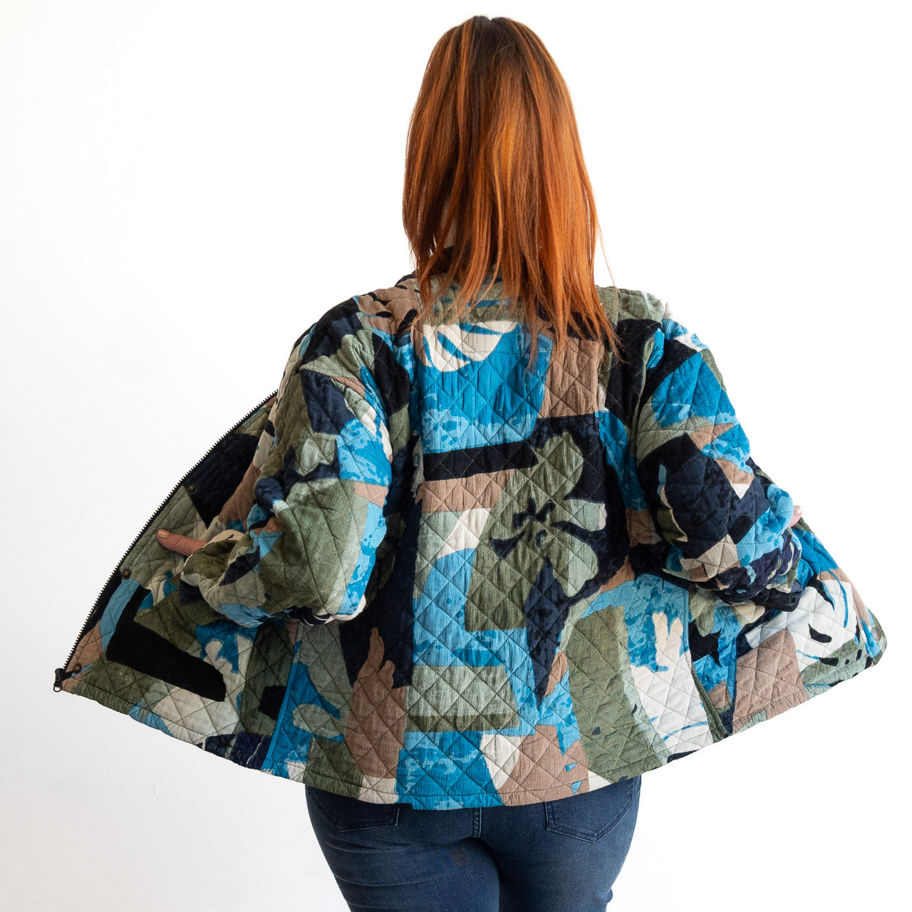 Cotton Corduroy Quilted Jacket by Orientique - Panama - 23137