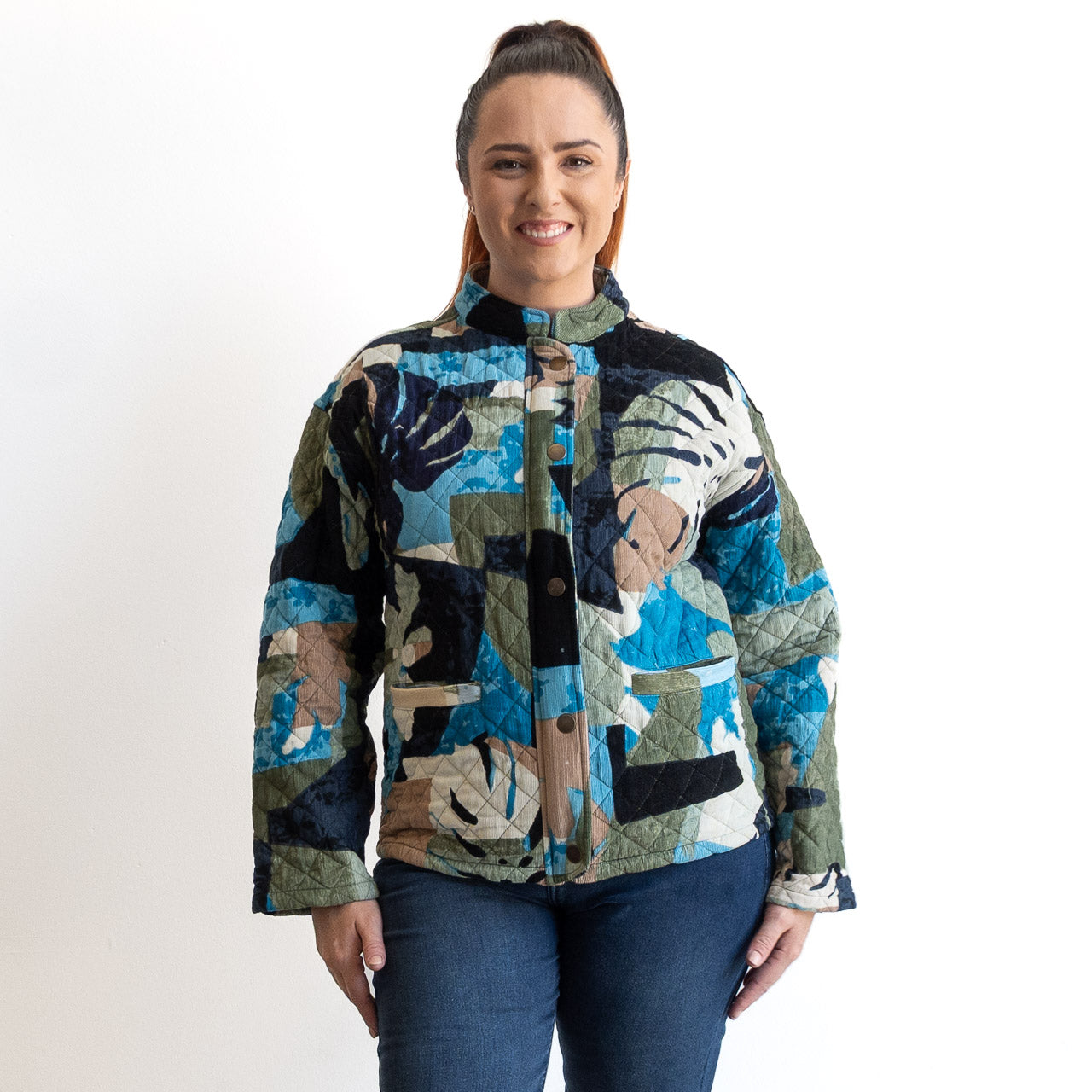 Cotton Corduroy Quilted Jacket by Orientique - Panama - 23137