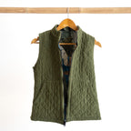 Cotton Corduroy Quilted Reversible Vest by Orientique - Panama - 23136