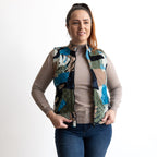 Cotton Corduroy Quilted Reversible Vest by Orientique - Panama - 23136