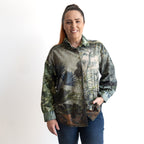 Cotton Corduroy Shirt Blouse by Orientique - Tropical Jungle - 72569