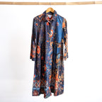 Cotton Corduroy Shirt Dress by Orientique - Embroidery - 71605