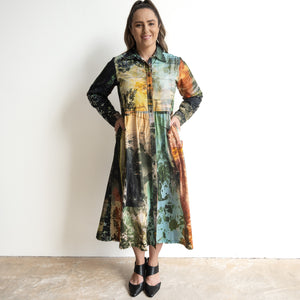 Cotton Corduroy Shirt Dress by Orientique Australia - Heaven - 71556