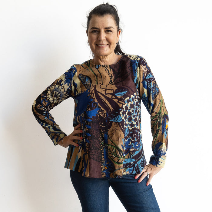 Cotton Corduroy Top by Orientique Australia - Desert Rose - 23030