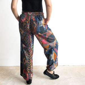 Cotton Corduroy Wide Leg Pant by Orientique Australia - Mosaic - 76061