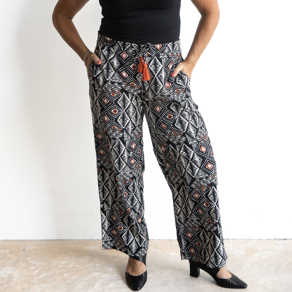 Cotton Corduroy Wide Leg Pant by Orientique Australia - Makeba - 6692