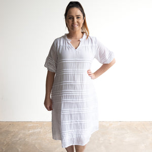 Cotton Gauze Layered Shift Dress by Orientique Australia - 51908