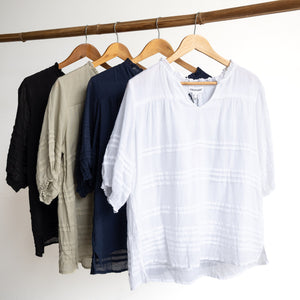 Cotton Gauze Layered Blouse by Orientique Australia - 52708