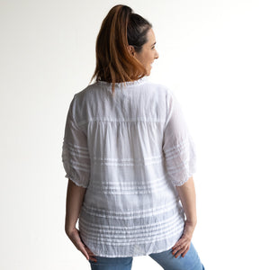 Cotton Gauze Layered Blouse by Orientique Australia - 52708