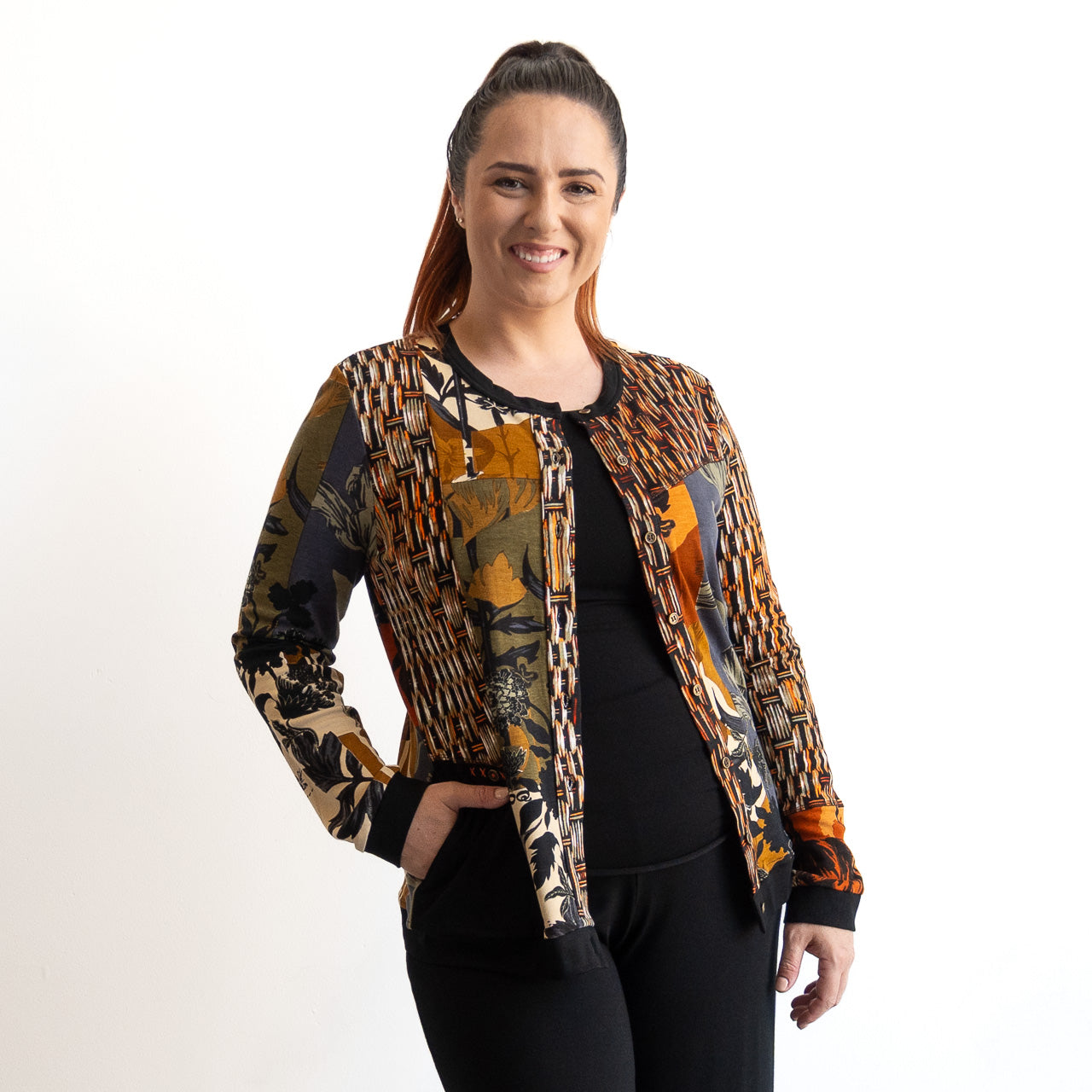 Cotton Jersey Cardigan by Orientique - Dagomba - 32463