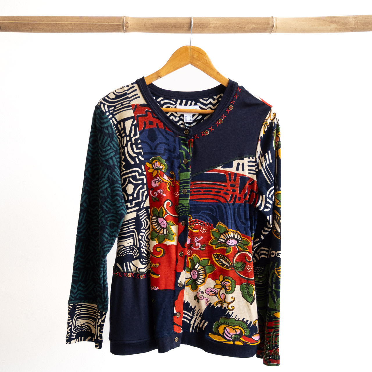 Cotton Jersey Cardigan by Orientique Australia - Zapotec - 32480