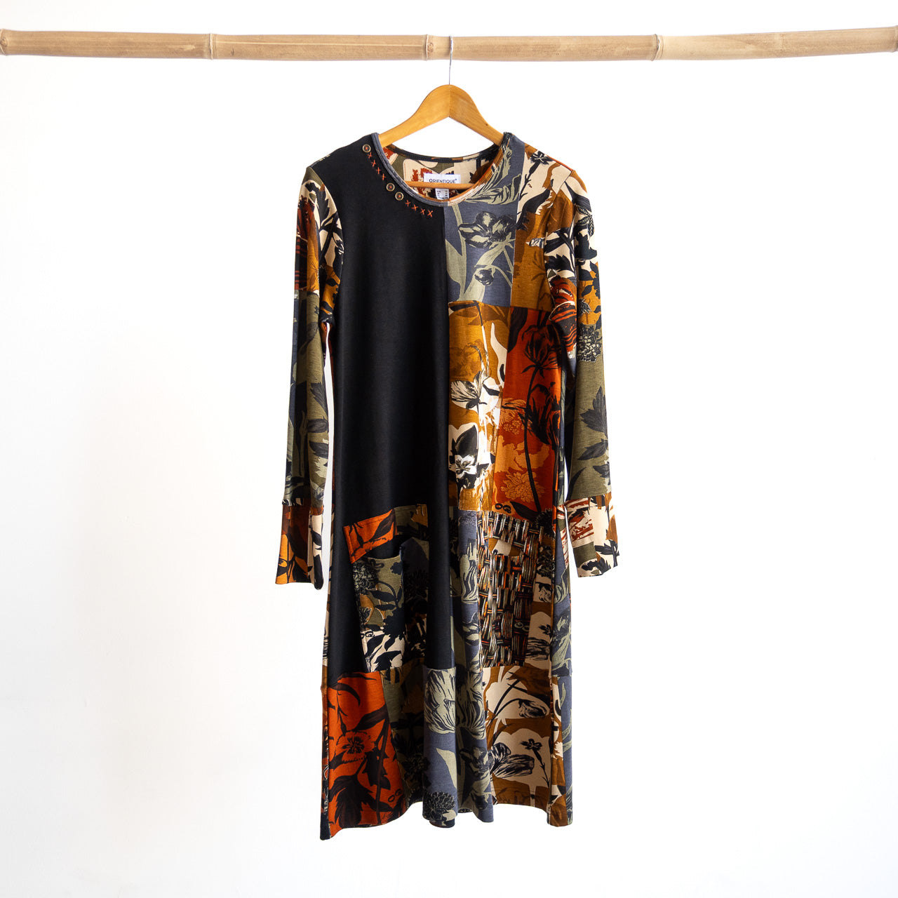 Cotton Jersey Panel Dress by Orientique - Dagomba - 31044