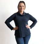 Cotton Knit Cowl Neck Top by Orientique - Maluku - 23121A