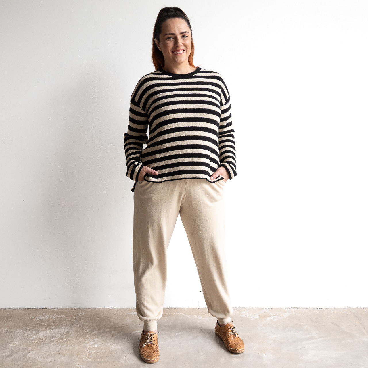 Organic Cotton Knit Jogger Pant by Orientique - 1343