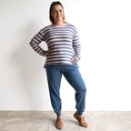 Organic Cotton Knit Jumper by Orientique - Stripe - 1328