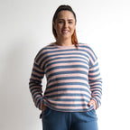 Organic Cotton Knit Jumper by Orientique - Stripe - 1328
