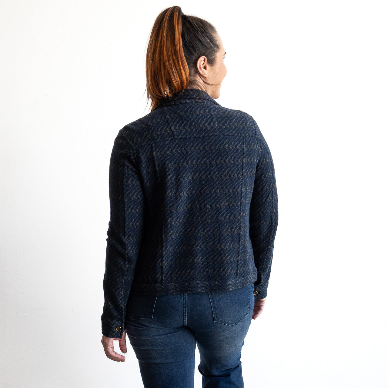 Cotton Knit Stretch Jacket by Orientique - Maluku - 23119