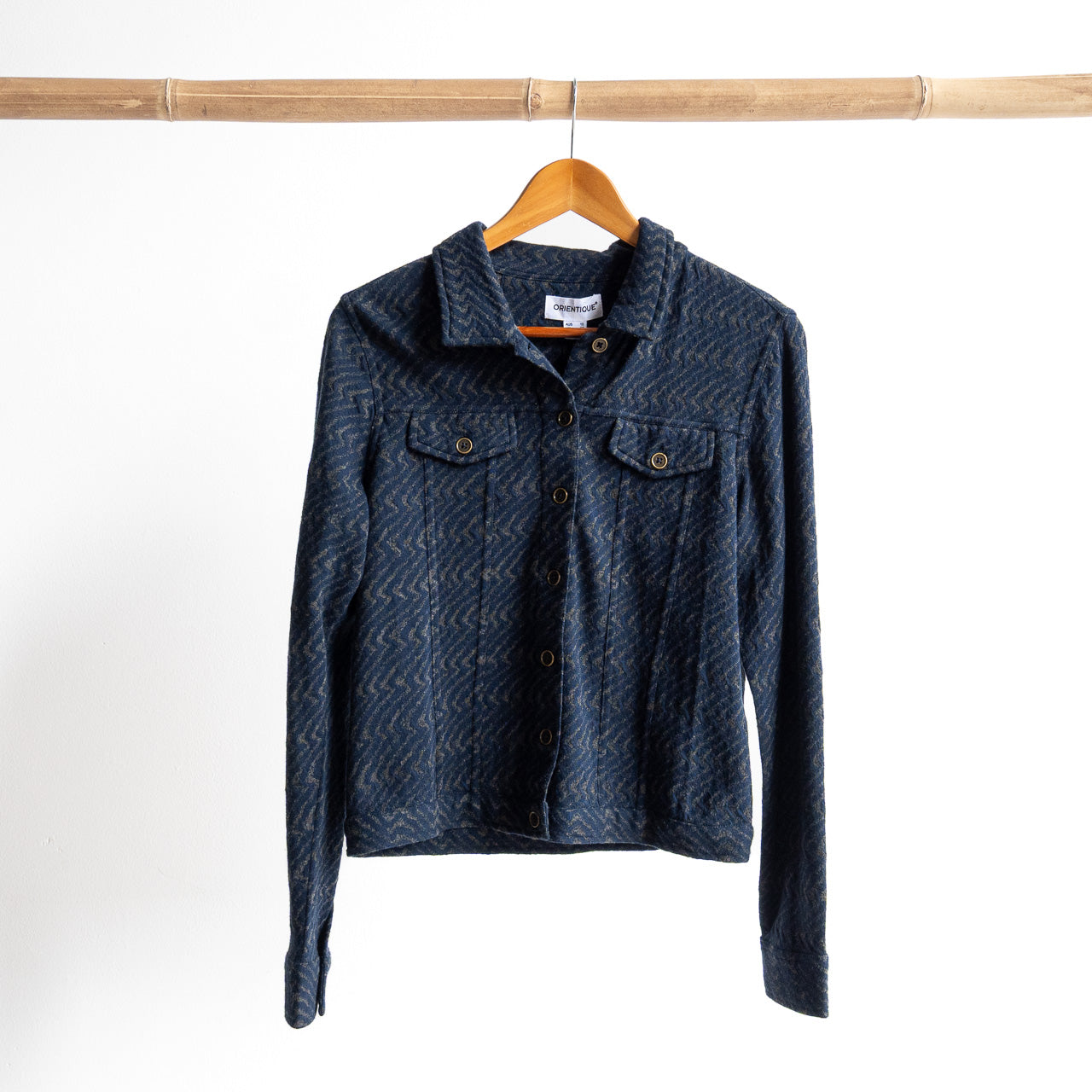 Cotton Knit Stretch Jacket by Orientique - Maluku - 23119