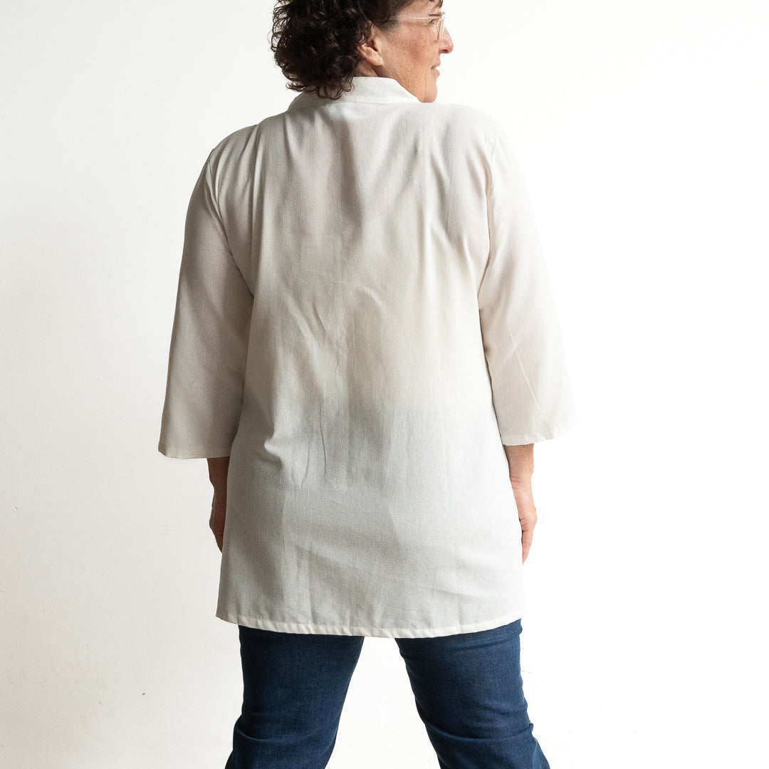 Cotton Kurta Tunic Top by KOBOMO Cotton Classics