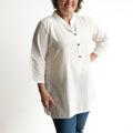 Cotton Kurta Tunic Top by KOBOMO Cotton Classics