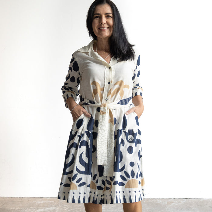 Cotton Shirt Dress by Orientique Australia - Nazca - 40194
