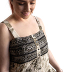 Drop Waist Cotton Sundress - Loumarin - 40322