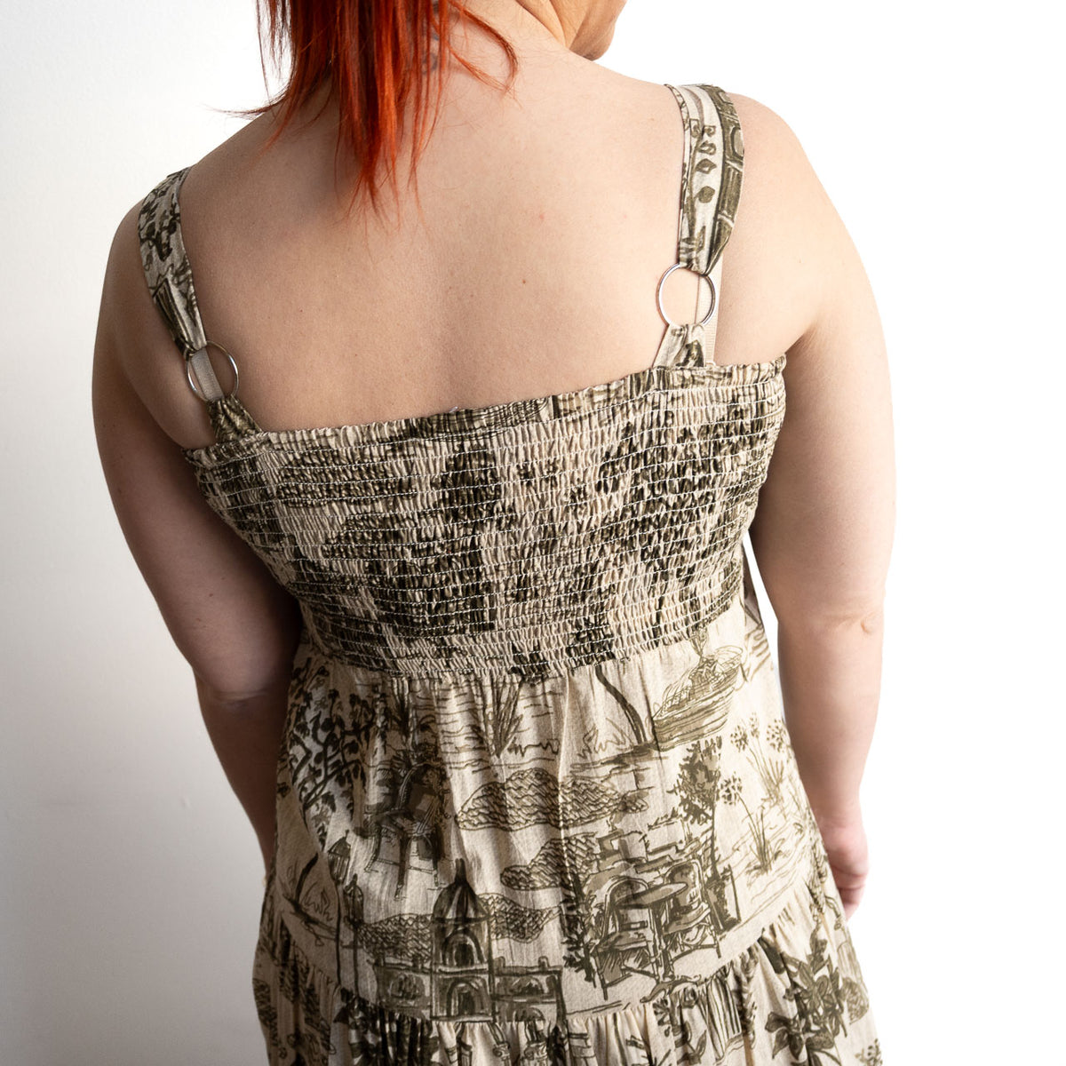 Drop Waist Cotton Sundress - Loumarin - 40322