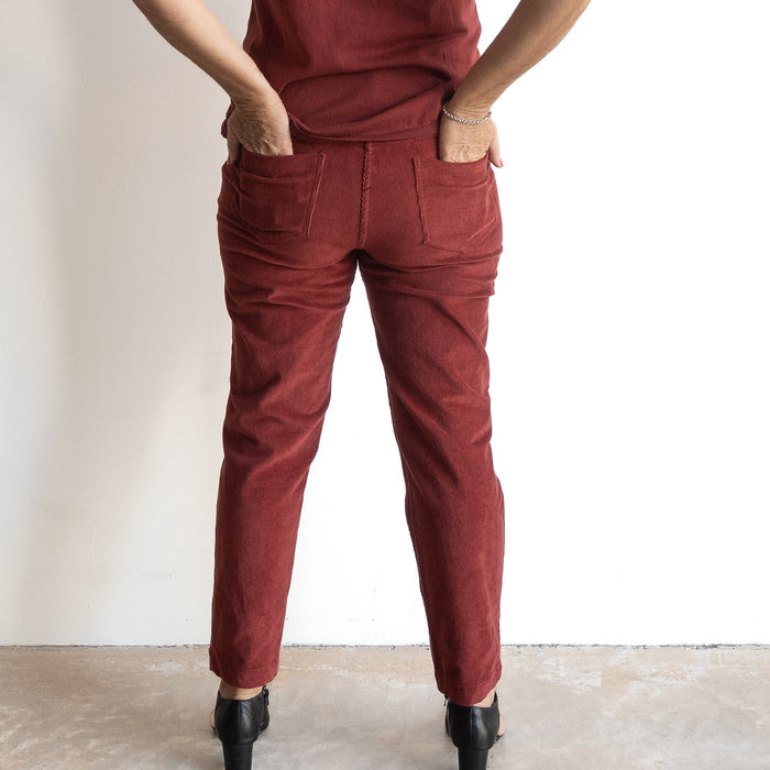 Cotton Corduroy Stretch Jeans by Orientique Australia - 2682