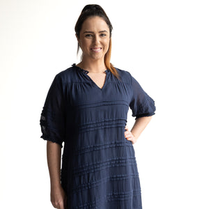 Cotton Gauze Layered Shift Dress by Orientique Australia - 51908