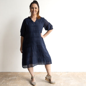 Cotton Gauze Layered Shift Dress by Orientique Australia - 51908